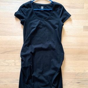 Black maternity T-shirt dress